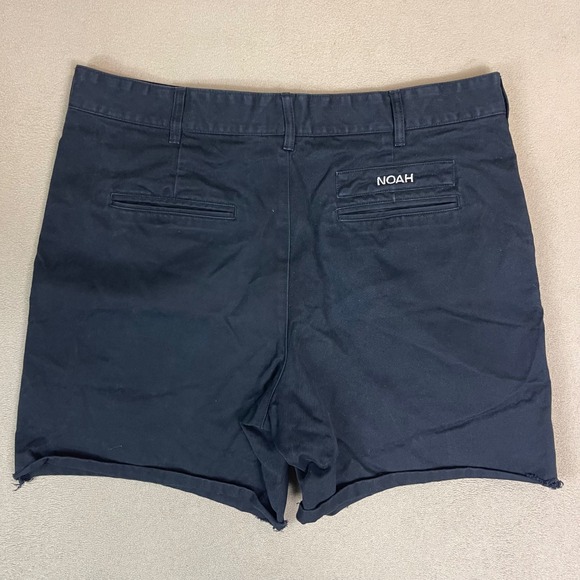 NOAH Mens XL Navy‎ Blue Cotton Twill Cut Off Shorts Skater Streetwear Casual - Picture 11 of 13